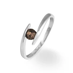Bague Tiphaine Or Blanc Quartz