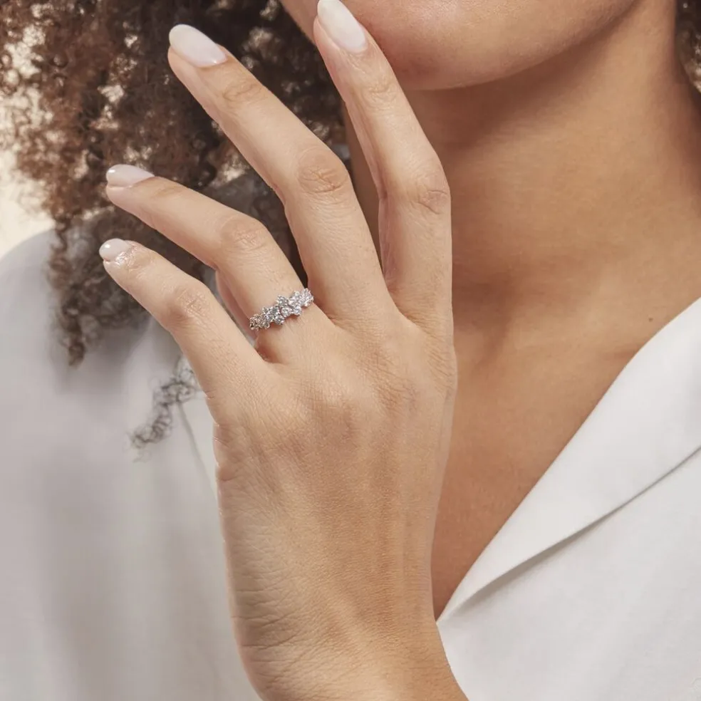 Bague Tokyo Or Blanc Oxyde De Zirconium