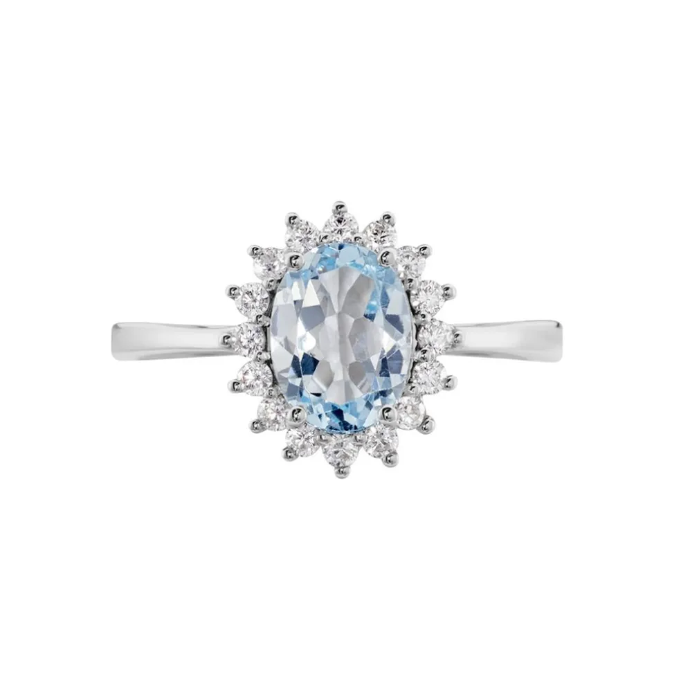 Bague Trick Or Blanc Topaze Et Oxyde