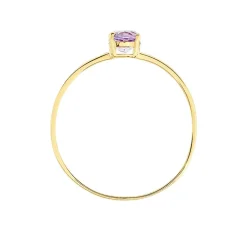 Bague Valentino Or Jaune Améthyste