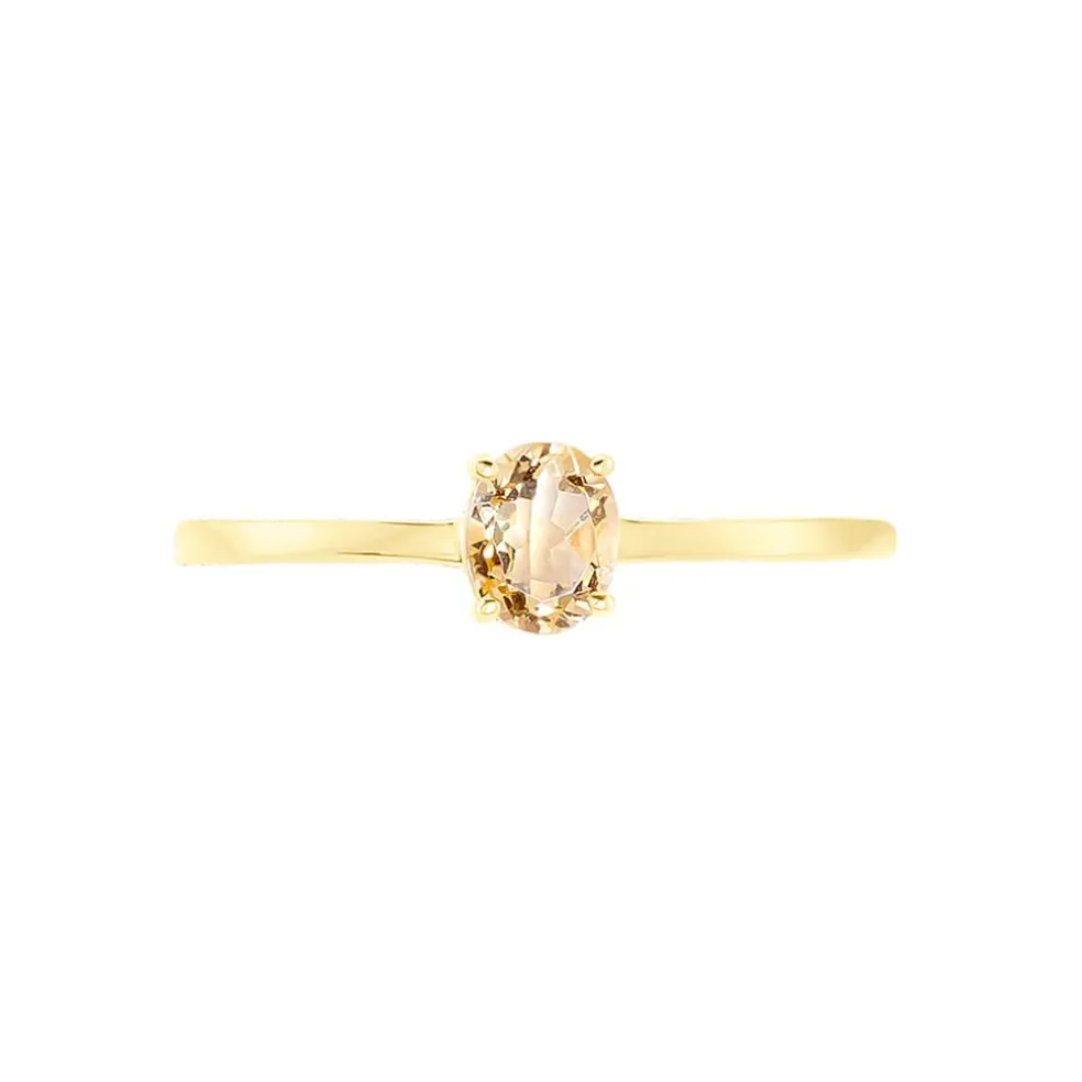 Bague Valentino Or Jaune Citrine