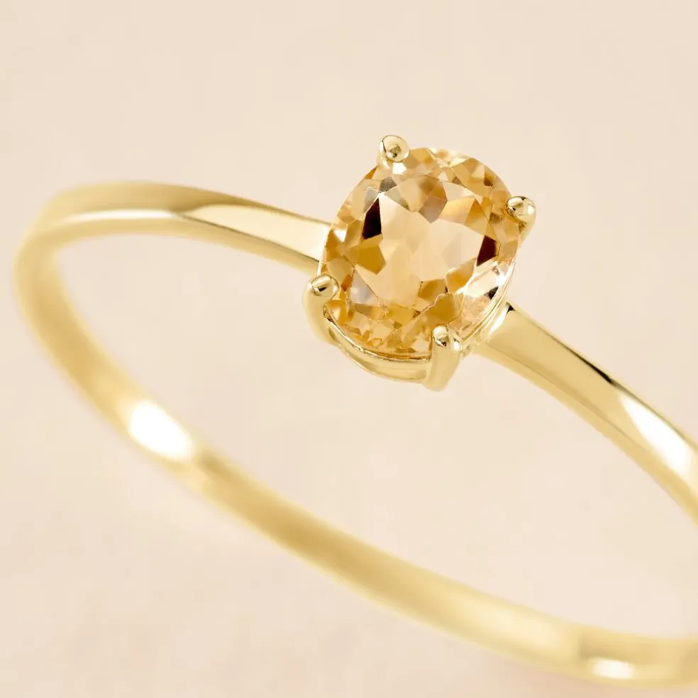 Bague Valentino Or Jaune Citrine