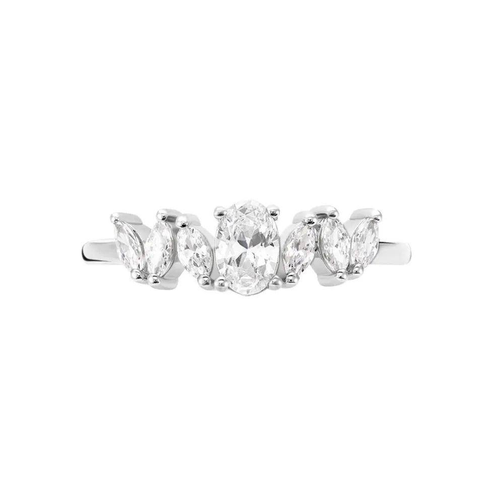 Bague Winter Sweetness Argent Blanc Oxyde De Zirconium