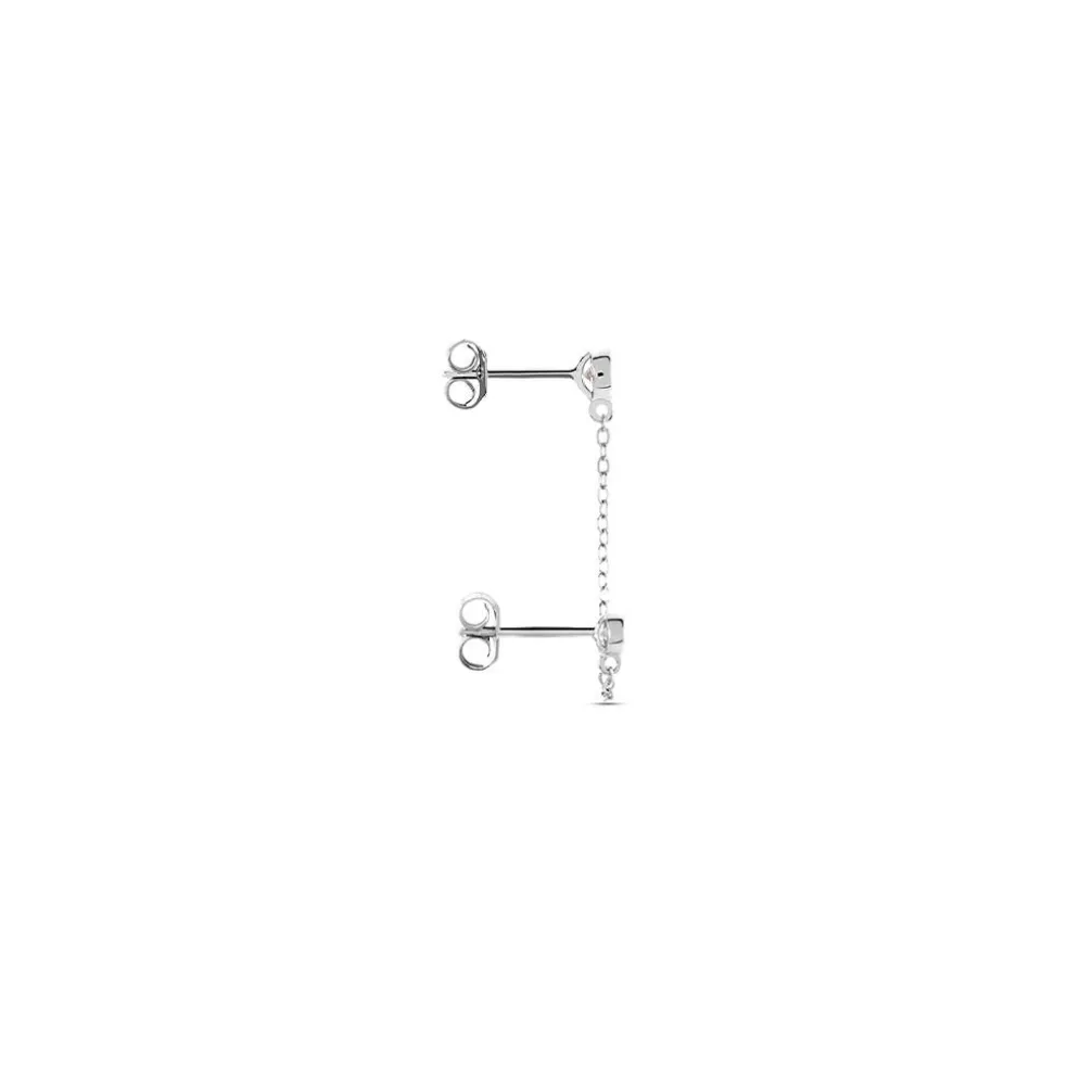 Bijou D'oreille Argent Blanc Cheyanne Oxydes De Zirconium