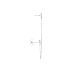 Bijou D'oreille Unitaire Argent Blanc Aulay Oxydes De Zirconium