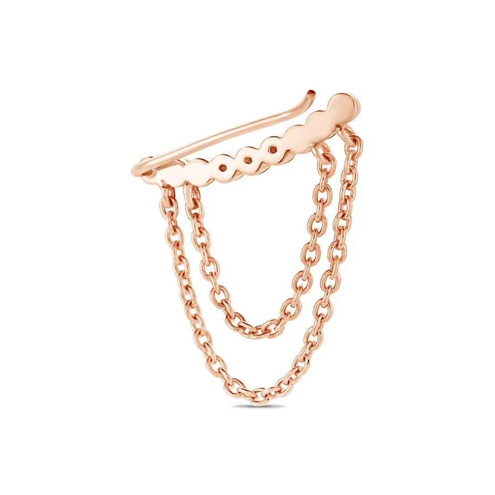 Bijou D'oreille Unitaire Katelyn Argent Rose Oxyde De Zirconium