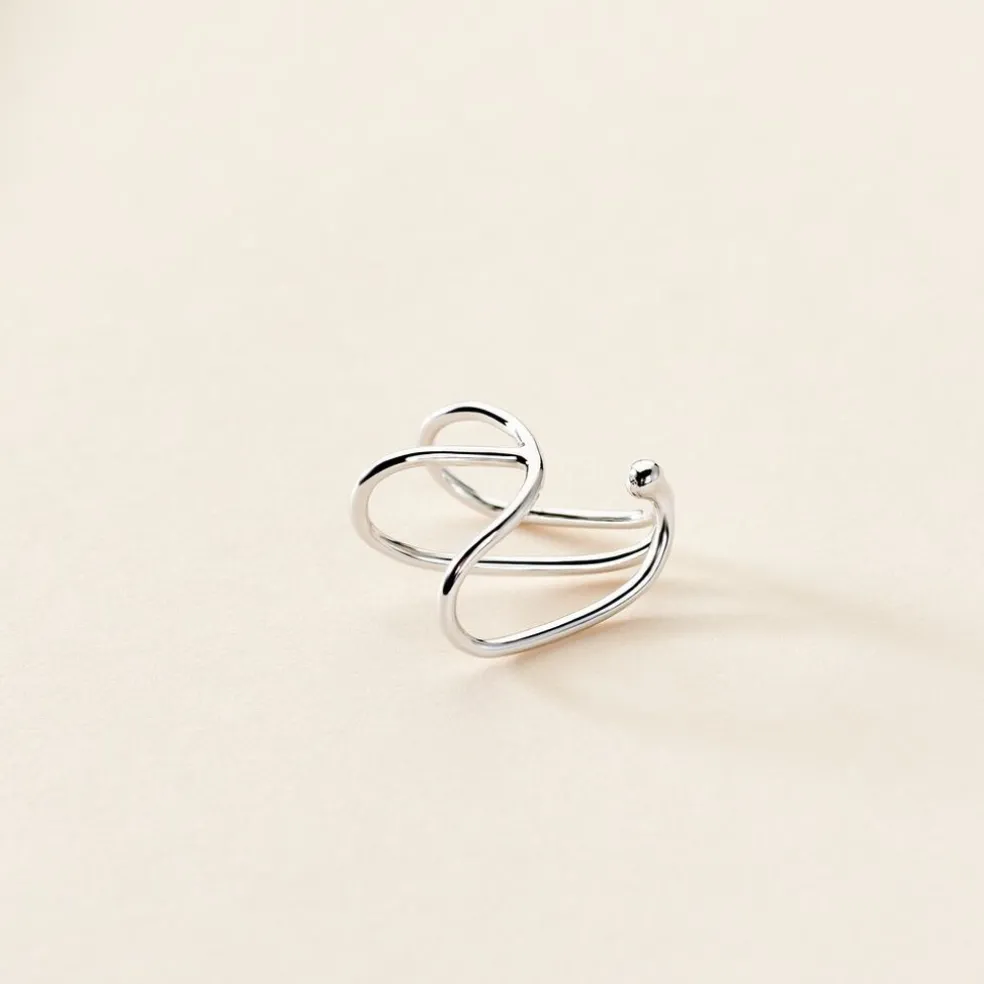 Bijou D'oreille Unitaire Sini Argent Blanc