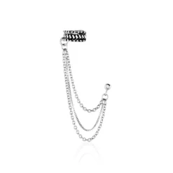 Bijou D'oreille Unitaire Waltraud Argent Blanc