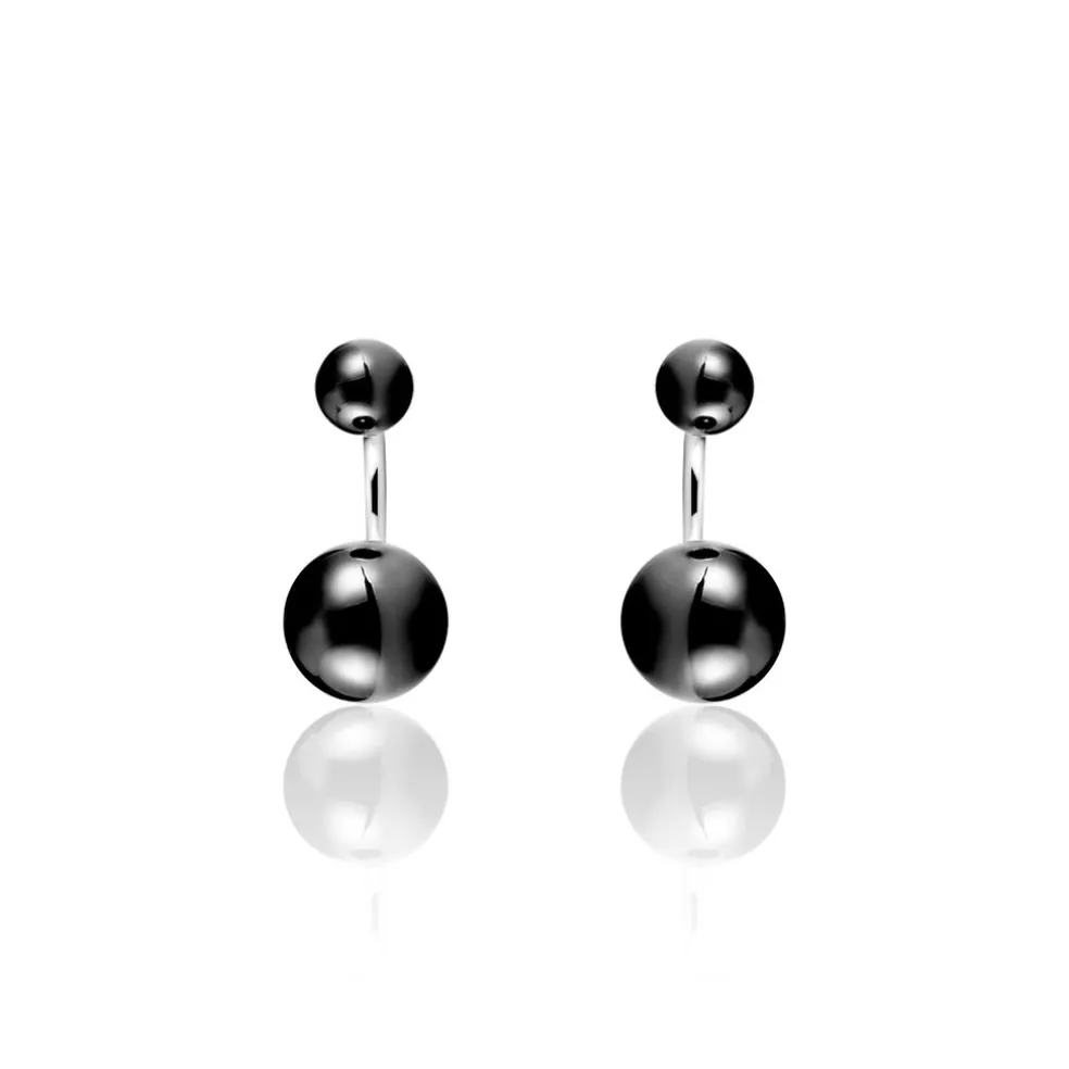 Bijoux D'oreilles Alyson Argent Blanc Céramique