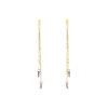 Bijoux D'oreilles Lavender Or Jaune Améthyste