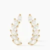 Bijoux D'oreilles Resa Or Jaune Oxyde De Zirconium