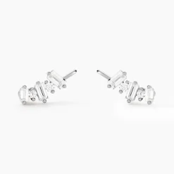 Bijoux D'oreilles Zachary Or Blanc Diamant Synthétique