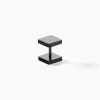 Boucle D'oreille Puce Unitaire Acier Noir Tuor