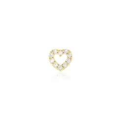 Boucle D'oreille Puce Unitaire Howie Or Jaune Oxyde De Zirconium