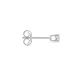 Boucle D'oreille Puce Unitaire Victoria Or Blanc Diamant