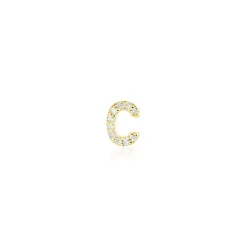 Boucle D'oreille Puce Unitaire Jodoca Or Jaune Oxyde De Zirconium