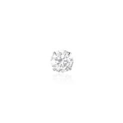Boucle D'oreille Puce Unitaire Niels Argent Blanc Oxyde De Zirconium