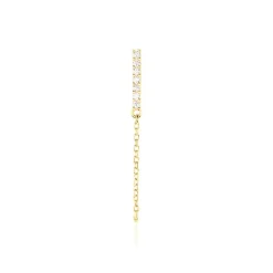 Boucle D'oreille Unitaire Barbra Or Jaune Oxyde De Zirconium