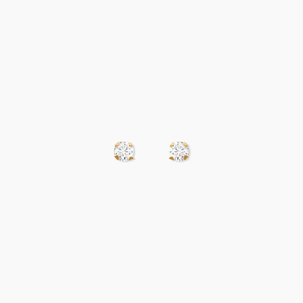 Boucles D'oreilles Barrettes Youssa Barrettes 5 Or Jaune Oxydes
