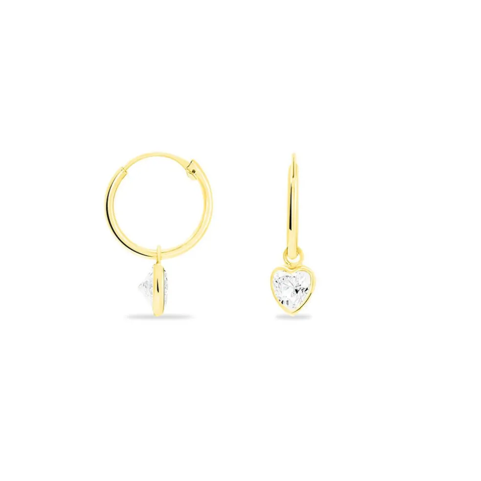 Boucles D'oreilles Chayma Or Jaune Oxyde De Zirconium