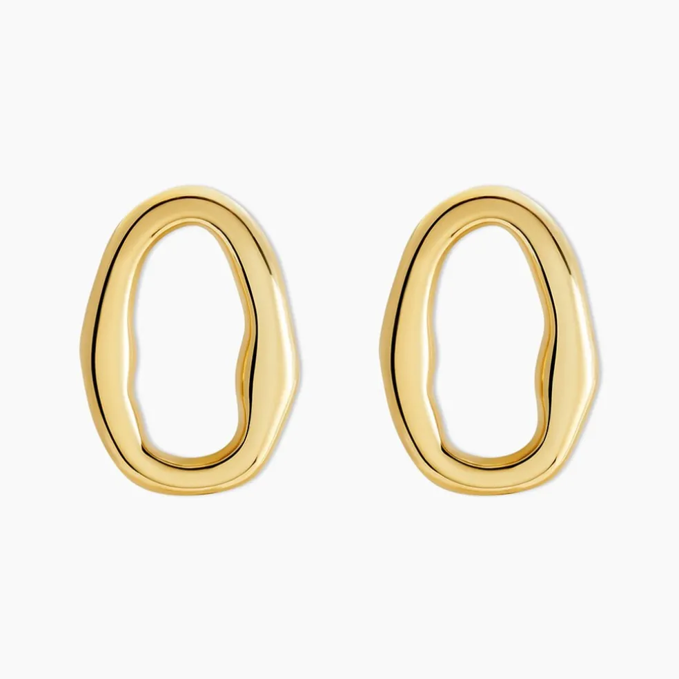 Boucles D'oreilles Gold Aura Acier Jaune