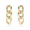 Boucles D'oreilles Hera Pendantes Acier Doré