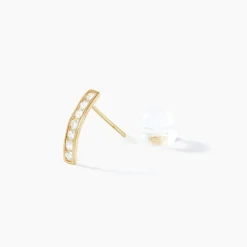 Boucles D'oreilles Jacoba Rondes Or Jaune Oxyde De Zirconium