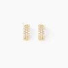 Boucles D'oreilles Jacquelene Rondes Or Jaune Oxyde De Zirconium