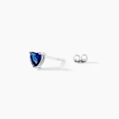 Boucles D'oreilles Kelvyn Argent Blanc Oxyde