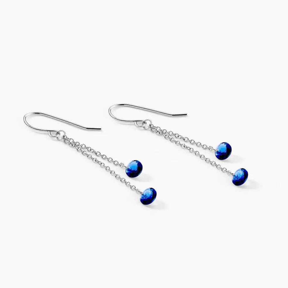 Boucles D'oreilles Lidiwine Argent Blanc Oxyde