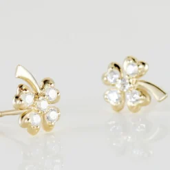 Boucles D'oreilles Or Jaune Verdiane Oxydes