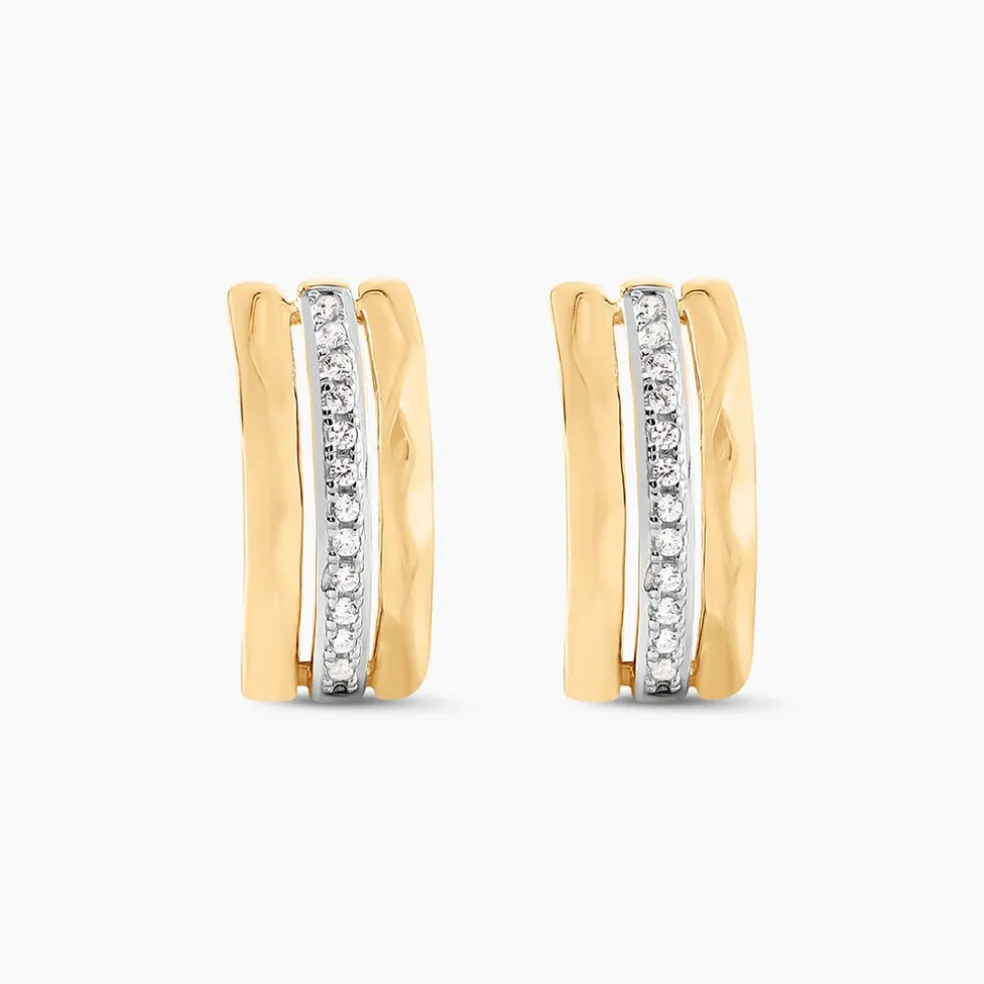 Boucles D'oreilles Pendantes Allyson Or Jaune Oxyde De Zirconium