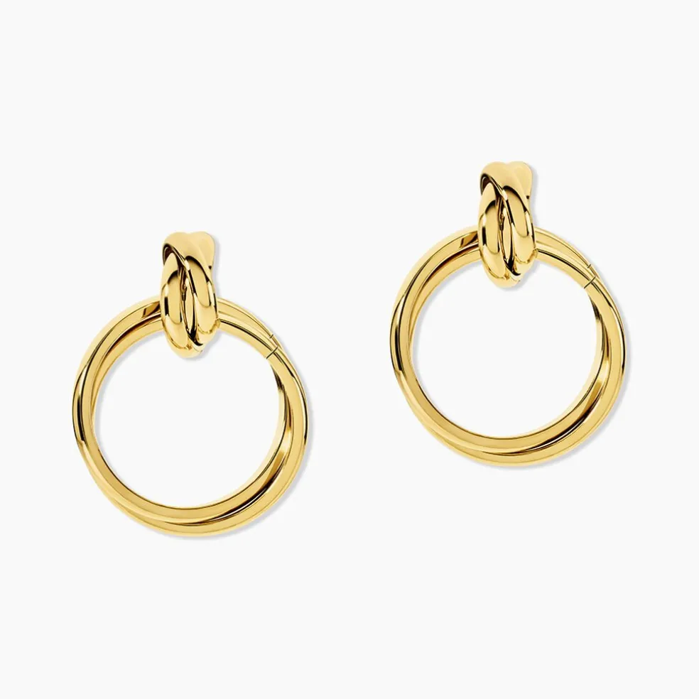 Boucles D'oreilles Pendantes Allobrox Acier Dore