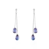 Boucles D'oreilles Pendantes Axell Argent Blanc Perle De Culture