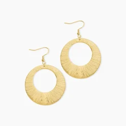 Boucles D'oreilles Pendantes Acier Doré Rohan