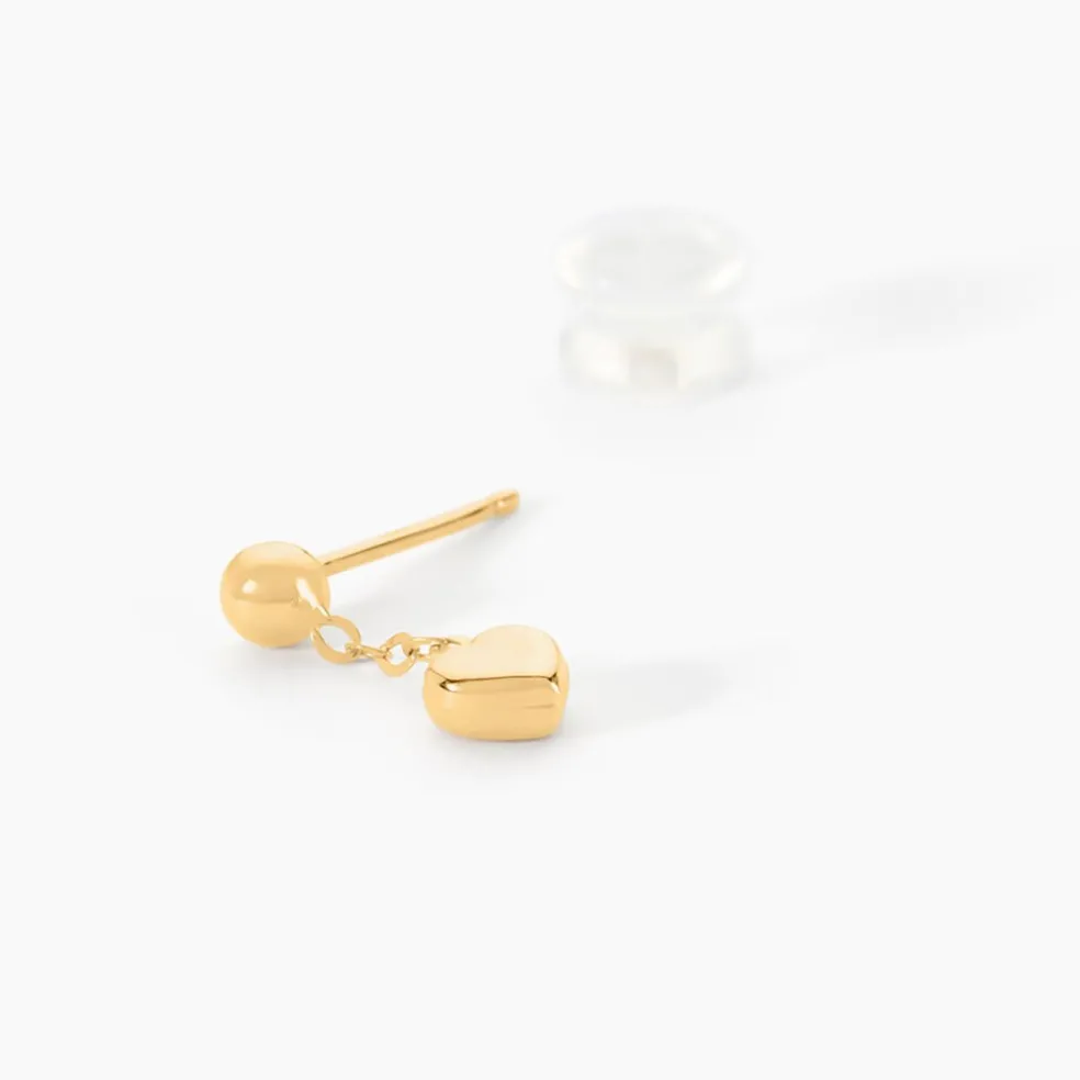Boucles D'oreilles Pendantes Anne-maudae Pendantes Coeurs Or Jaune