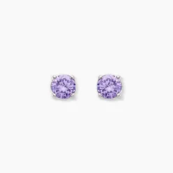 Boucles D'oreilles Puces Argent Blanc Rio Santa Teresa Oxyde