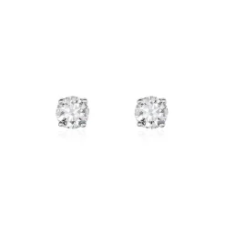 Boucles D'oreilles Puces Aphrodite Or Blanc Diamant