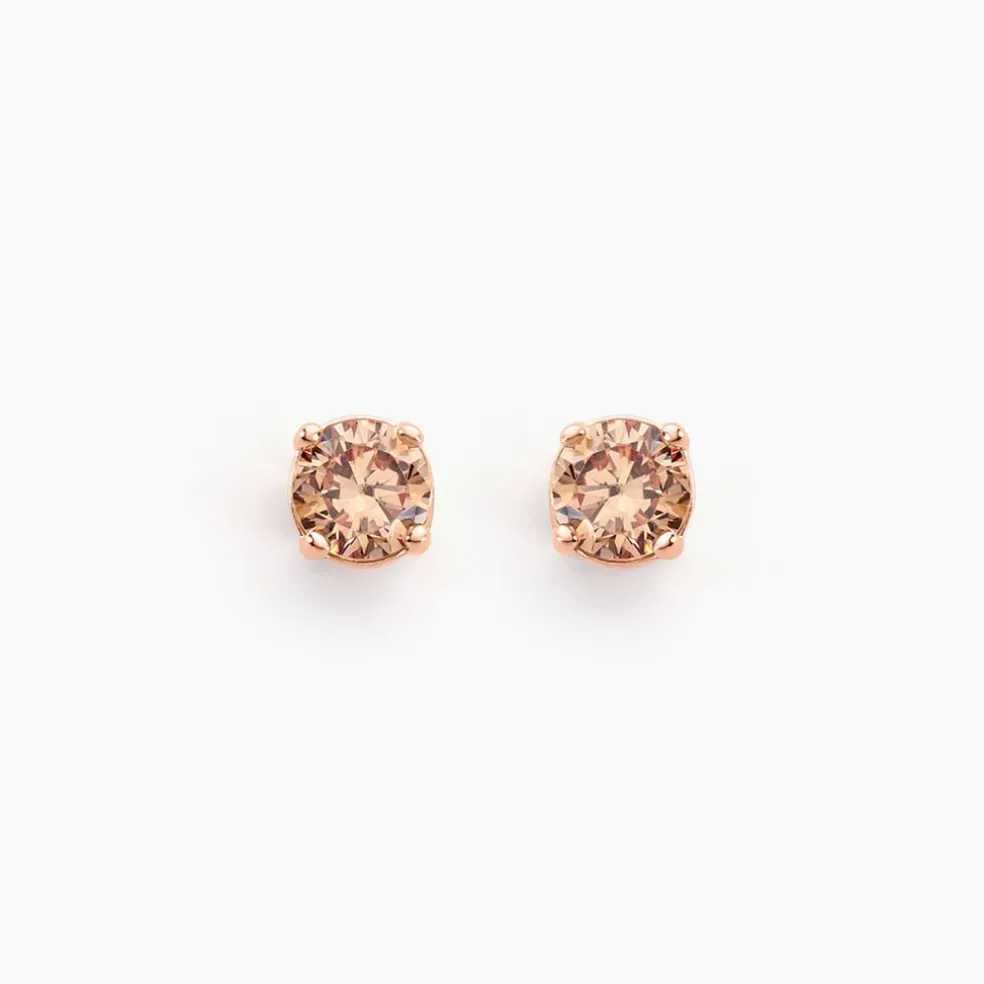 Boucles D'oreilles Puces Argent Rose Rio Santa Teresa Oxyde