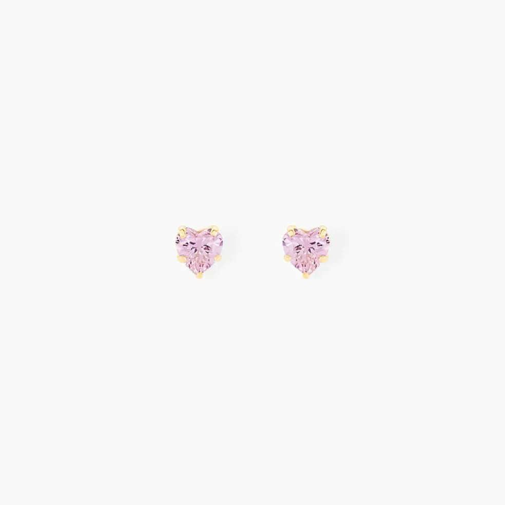 Boucles D'oreilles Puces Daria Or Jaune Oxyde