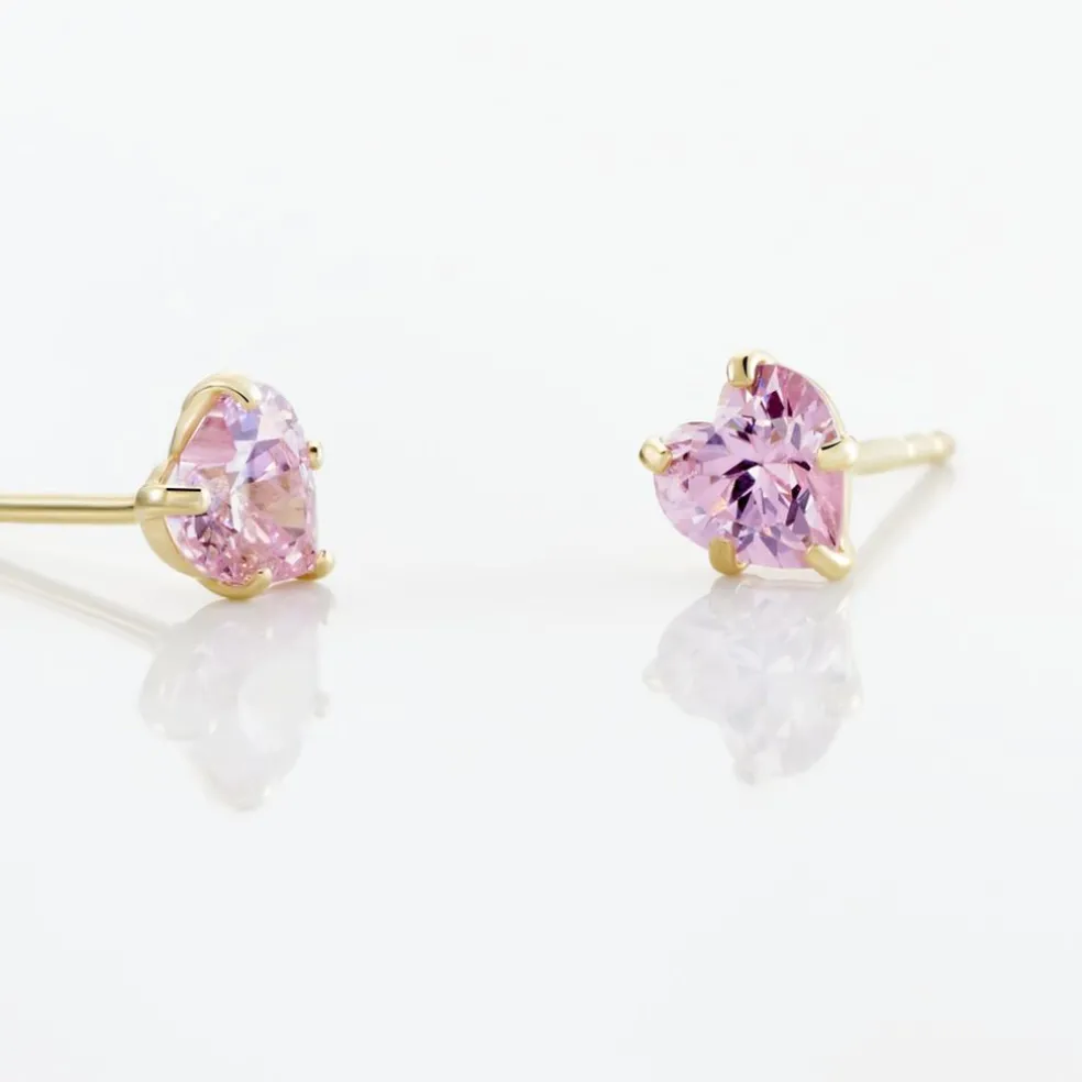 Boucles D'oreilles Puces Daria Or Jaune Oxyde