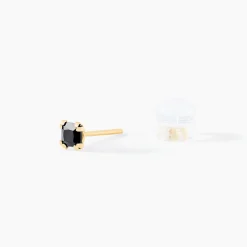 Boucles D'oreilles Puces Doreen Carre Or Jaune Oxyde De Zirconium