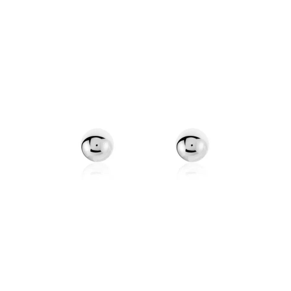 Boucles D'oreilles Puces Or Blanc Fidelia