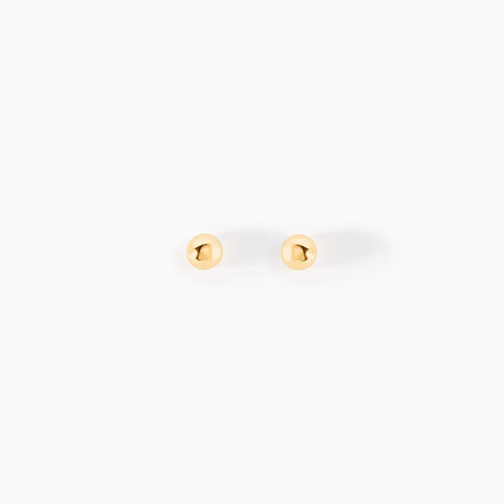 Boucles D'oreilles Puces Or Jaune Fidelia