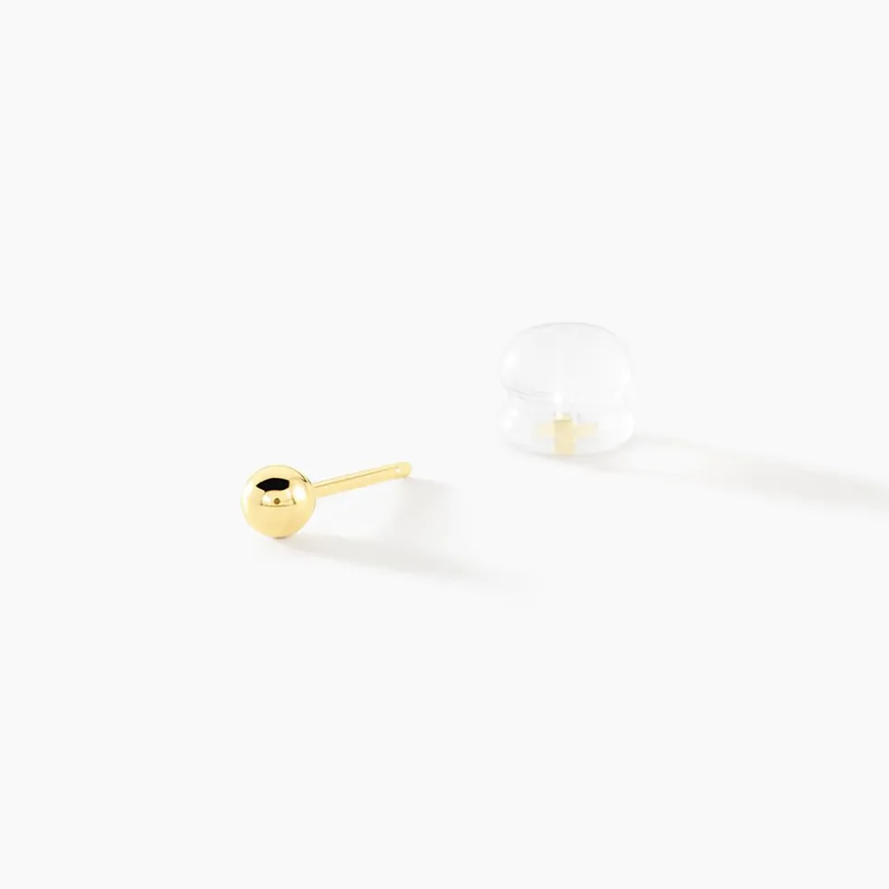 Boucles D'oreilles Puces Or Jaune Fidelia
