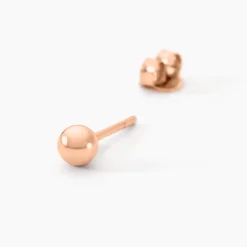 Boucles D'oreilles Puces Virgie Argent Rose