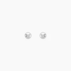 Boucles D'oreilles Puces Virgie Argent Blanc