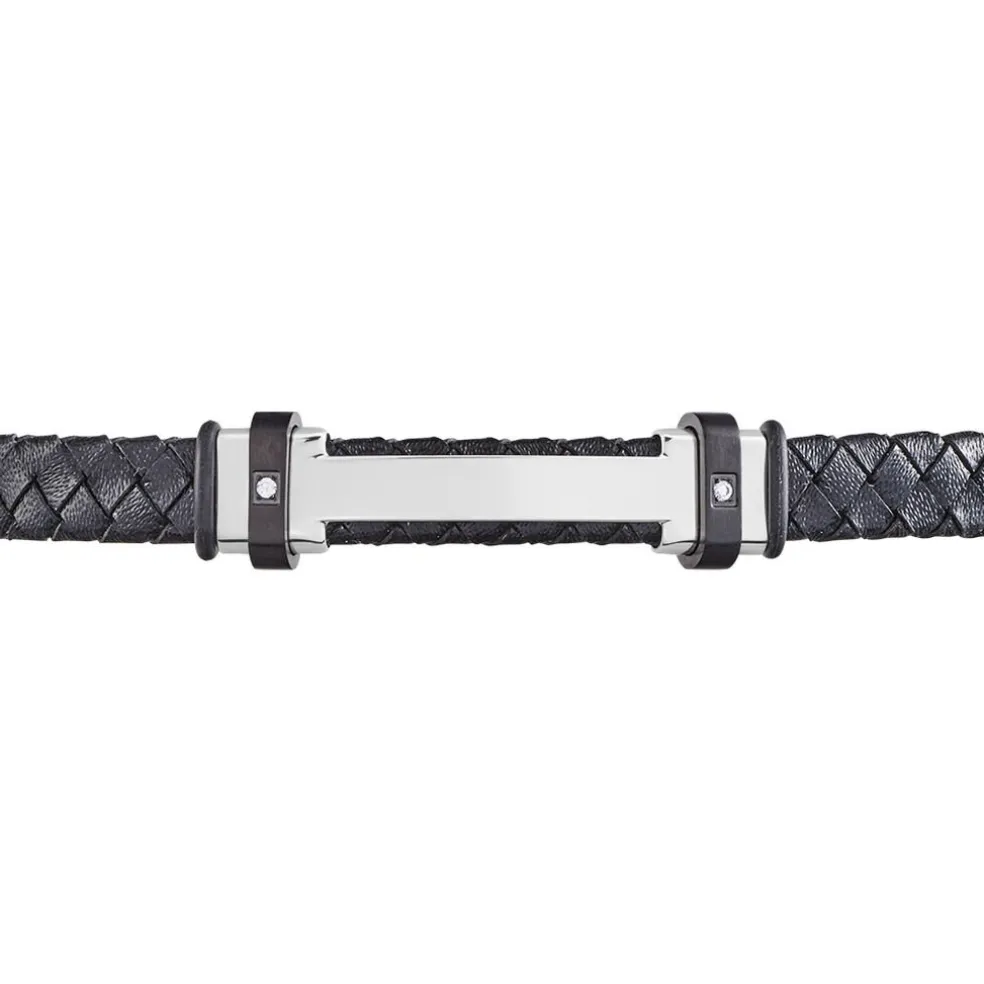 Bracelet Acier Blanc Ludovic Oxyde De Zirconium