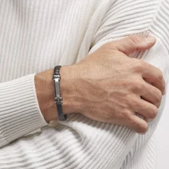 Bracelet Acier Blanc Ludovic Oxyde De Zirconium