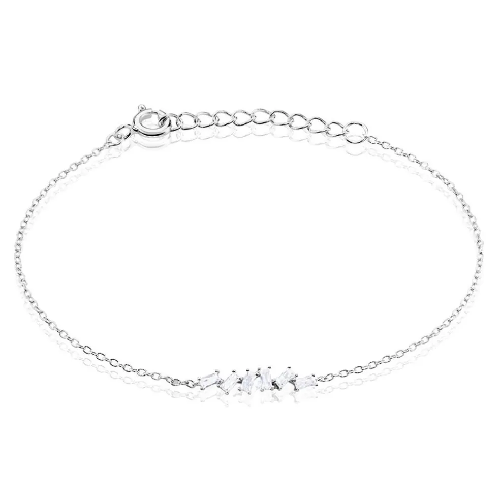 Bracelet Adonia Argent Blanc Oxyde De Zirconium